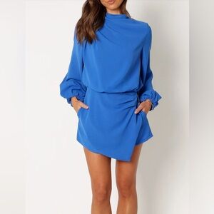 Petal & Pup Blue Long Sleeve Romper